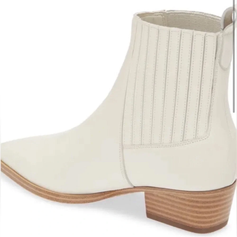 Marc Fisher Cream Ankle Booties